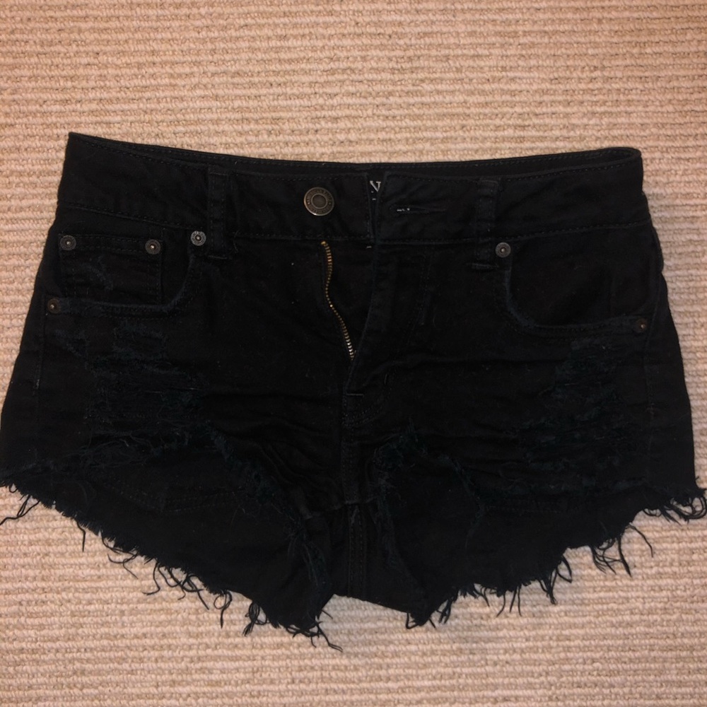 AE black jean shorts!!